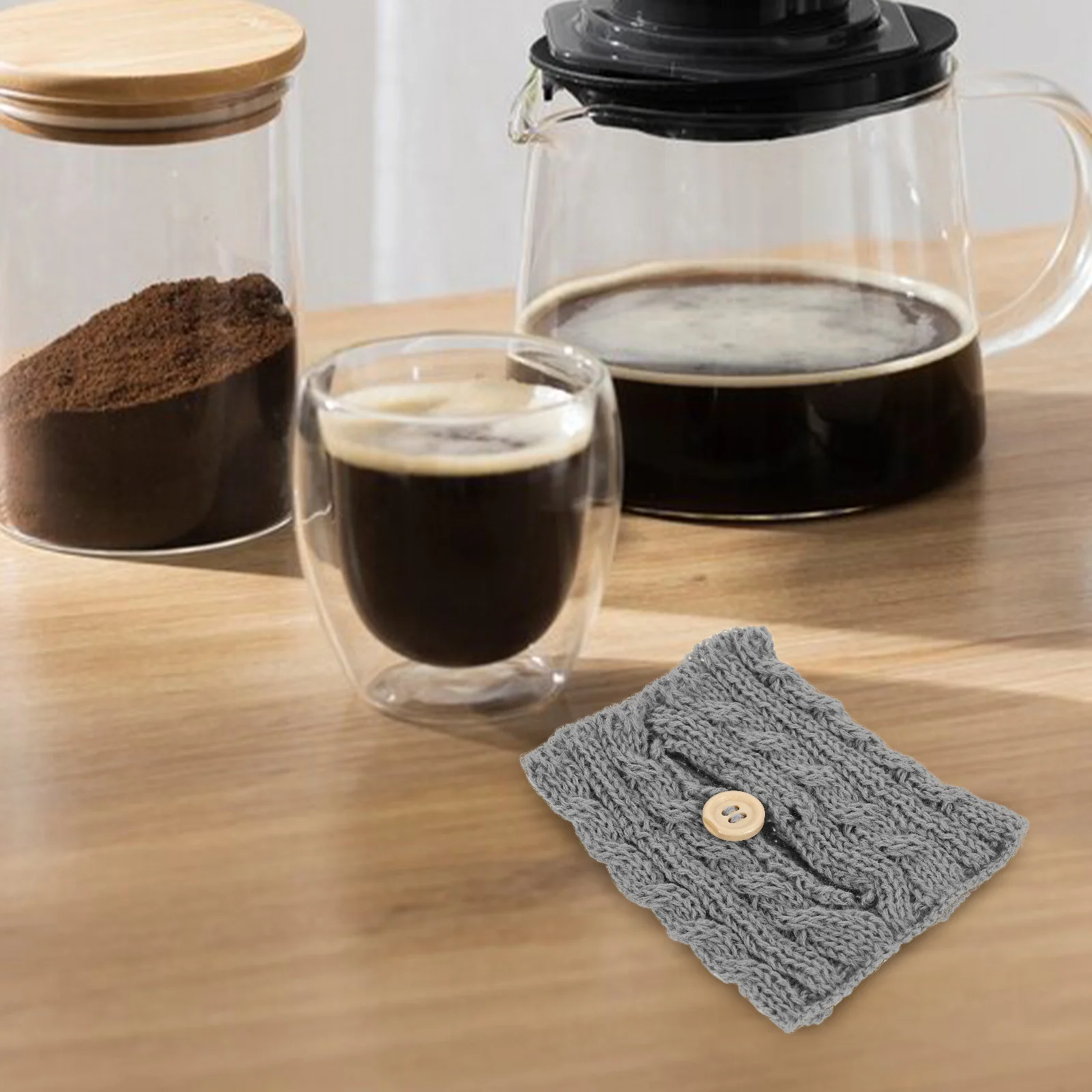

2Pcs Knitted Covers Coffee Cup Sleeves Holiday Tea Drink Socks Cold Drinks Milk Insulated Coffee Cup Covers For Mugs Protective