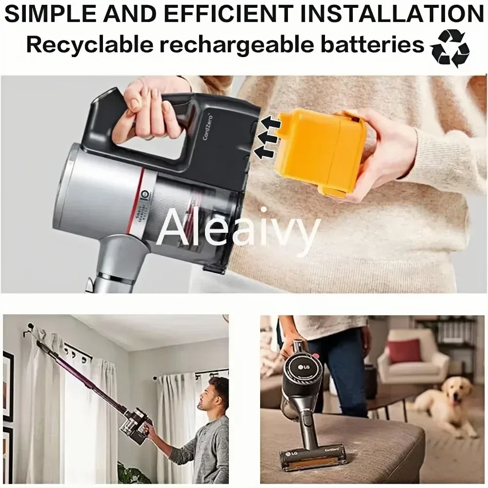 

Аккумулятор повышенной емкости для LG Cord Zero A9 Plus, A9K Pro, A9M, A9MASTER2X, A9MULTI2X, A9PETNBED, EAC63382208, EAC63758601 (замена)