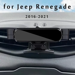 Car Phone Holder For Jeep Renegade 2016 2017 2018 2019 2022 Car Styling Bracket GPS Stand Rotatable Support Mobile Accessories