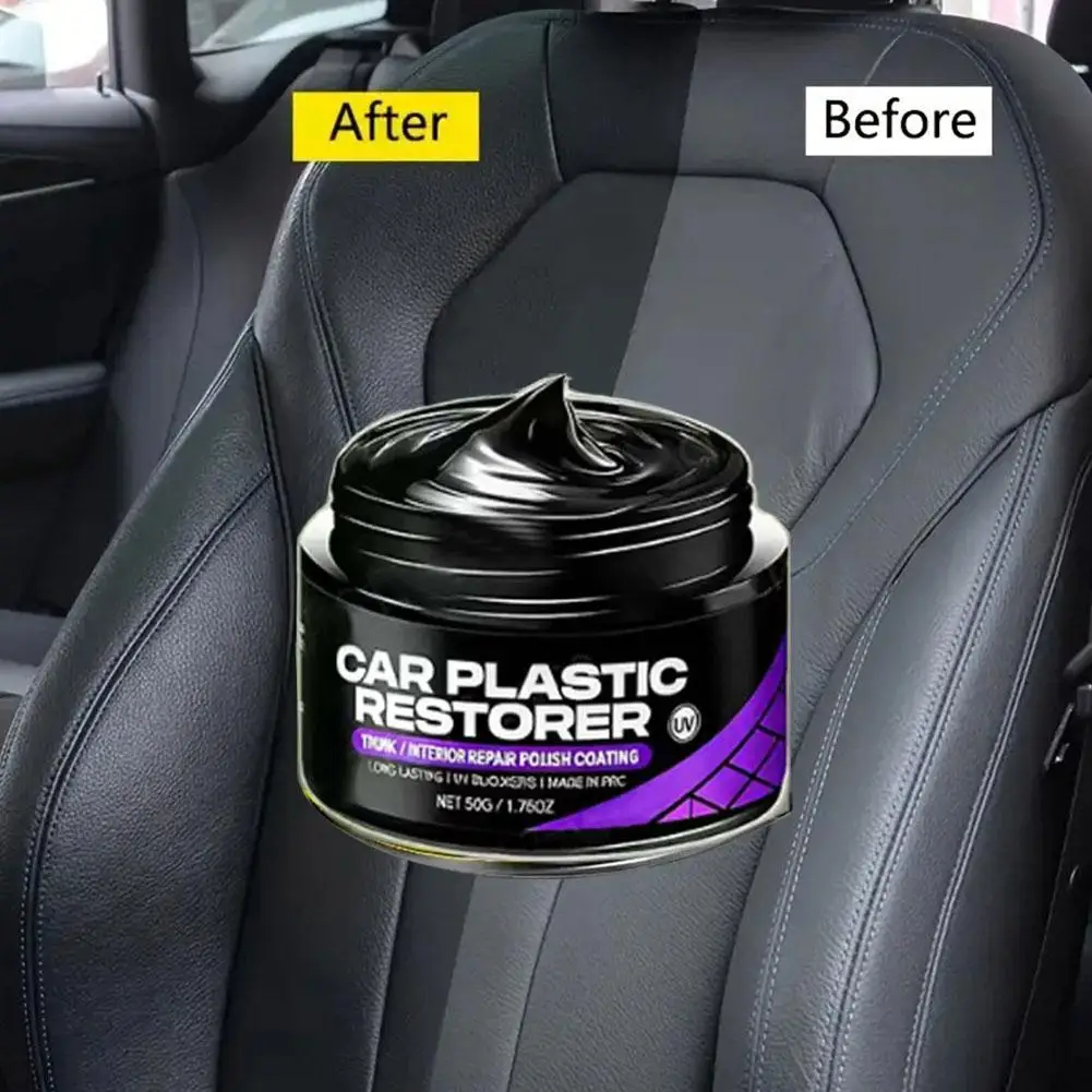 

Auto Plastic Repair & Panel Renewal Wax Coating Agent Leather Polish Gloss To Black Long-Lasting Car Back & Plastic Shine A0N0