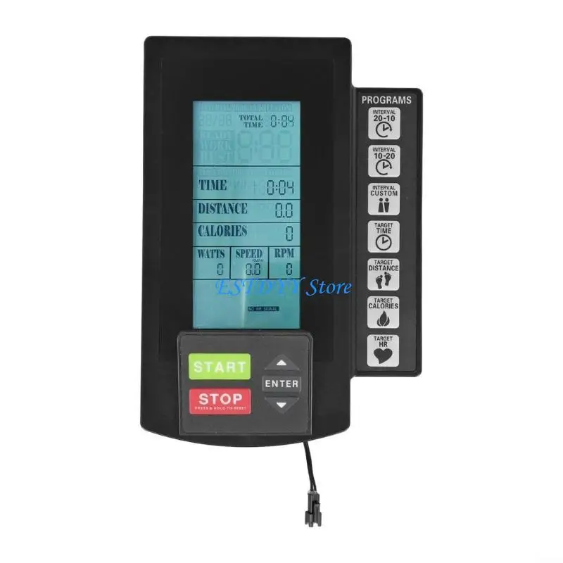 

G6DE Fitness Bike Speedometers Heart Rate Monitor Electric Bike LCD Display Meter for Exercise Bikes and Fitness Equipment