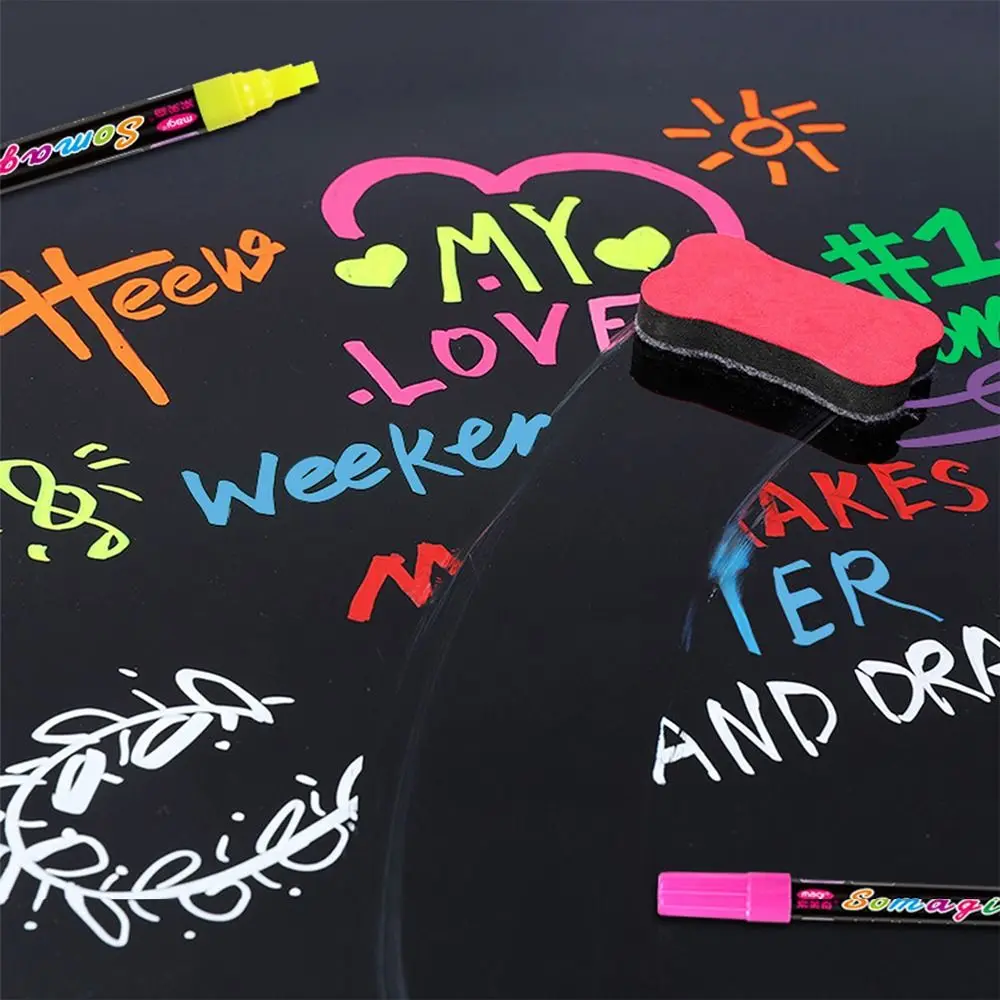 Dust Free Erasable Blackboard Graffiti Glass Window Painting Highlighters Liquid Chalk Pen Art Marker Pen Whiteboard Pen