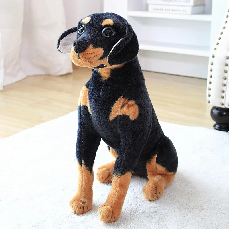 Peluche Chien Dalmatien 50 Cm Debout – Réaliste Noir Et Blanc, Peluche Doux Moelleux, Jouet Enfant Décoration Chambre Cadeau