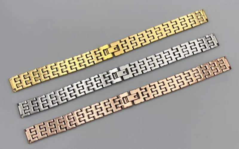 Neues 8/9/10/11/12/13/14/15/16mm Edelstahl-Uhrenarmband für Damen in Silber, Gold, Schwarz und Roségold, passend für jede Marke – Detail 1