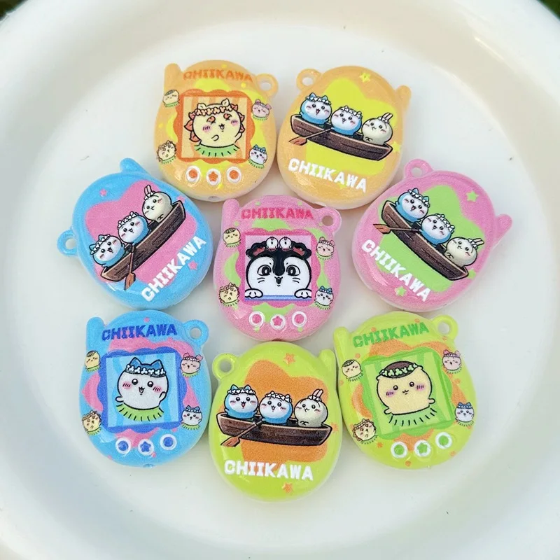 10/20pcs forchiikawa through-hole beaded DIY mobile phone chain keychain beaded pen accessory material view 2