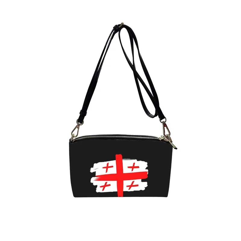 Georgia flag PU Crossbody Bag 2023 New Women's Fashion Shoulder Bag Minimalist Small Square Bag for Women