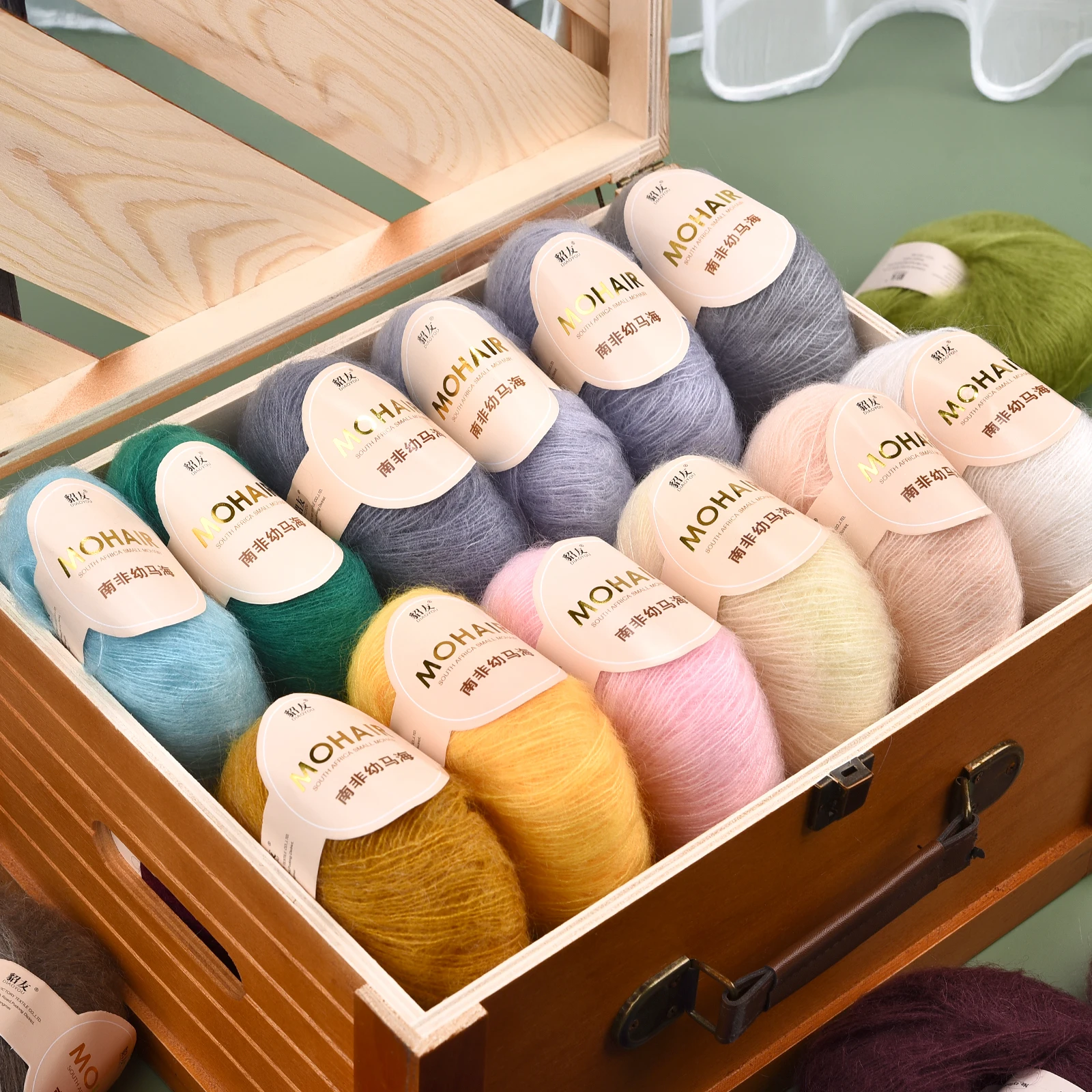 35colors 25g/Pc Mohair Yarn Extra Soft Warm Baby Wool Crochet Yarn For Hand Knitting Sweater Shawl Scarf DIY Material Supplies