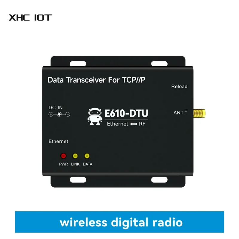 LoRa 산업용 그레이지 무선 디지털 라디오 이더넷 게이트웨이, XHCIOT E610-DTU(433C30)E MQTT UDP TCP HTTP, 433Mhz, 30dBm, 10km