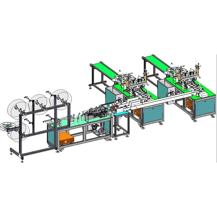 YUGONG High Speed Automatic Servo 3ply Nonwovens 1+1 Disposable Dust Face Mask Making Machine