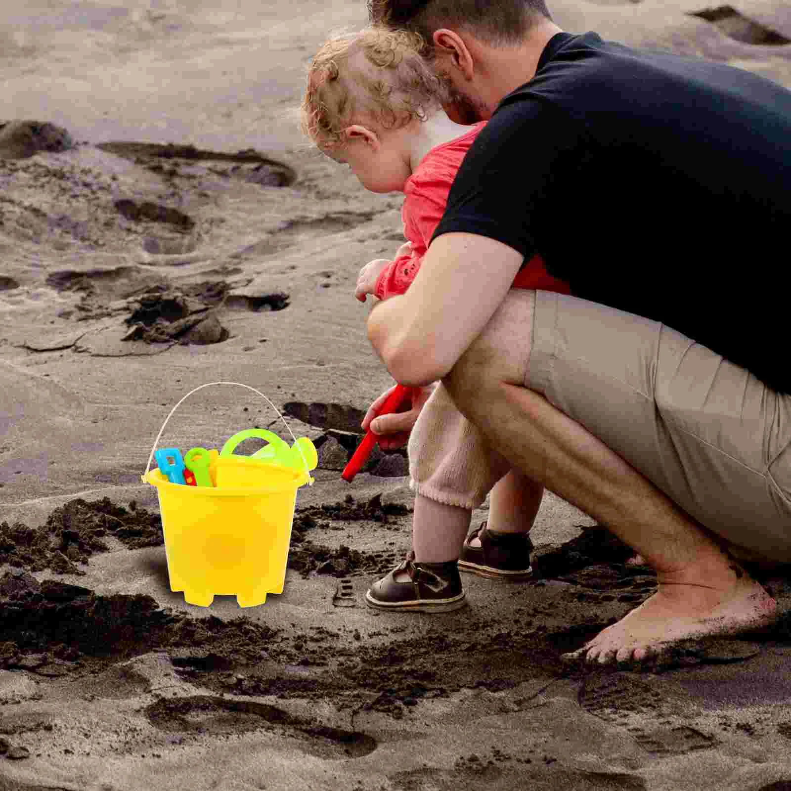 13 Pcs Childern Beach Toy Hourglass Cartoon Sand Molds for Children Bucket Tools