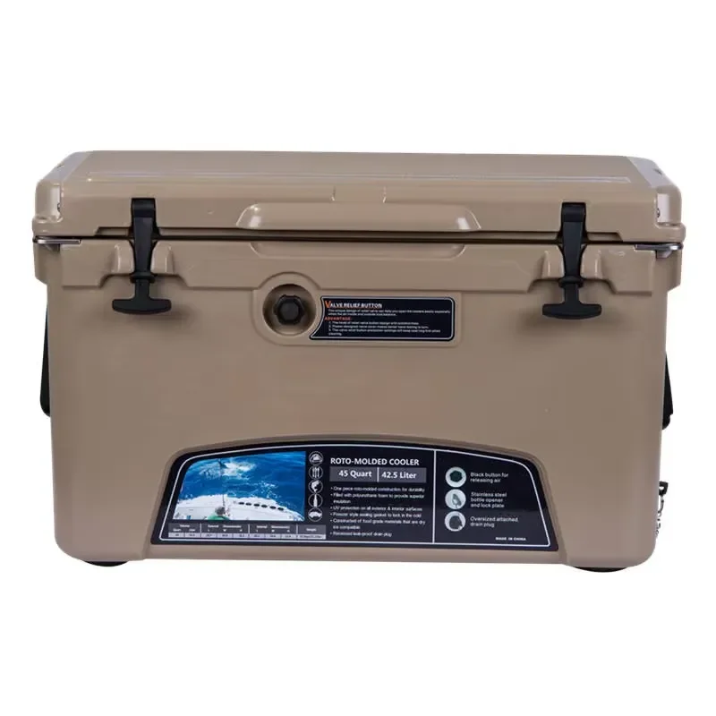Rotomolded LLDPE 45L Insulated Waterproof Hard Cooler Box with Modern Design for Food Storage