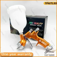 Gold TE20/T110 GT Pro Spray Gun Painting Gun 1.3mm/1.8mm Nozzle with 600ml Mixing Cup for Water Based Air Spray Gun Airbrush