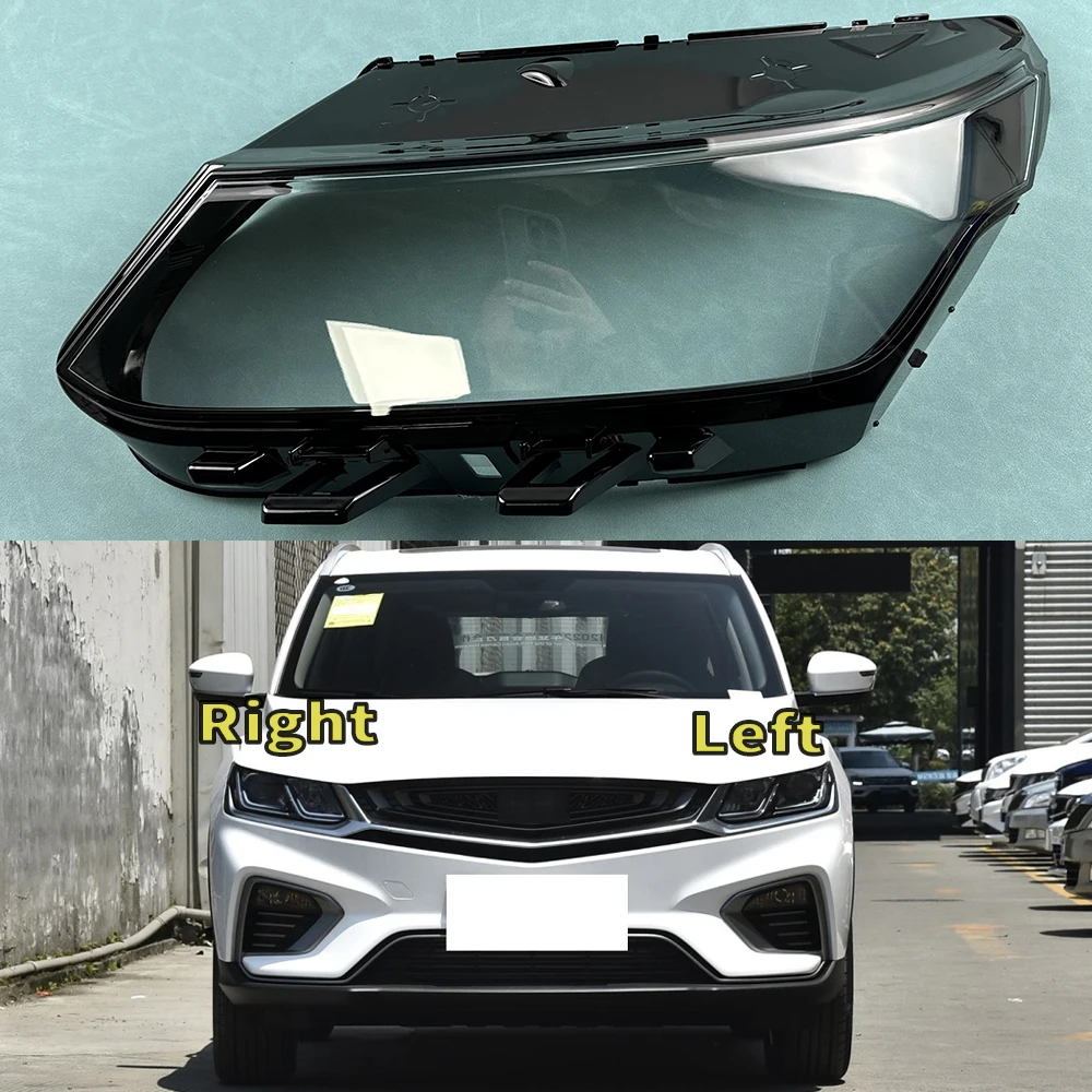 For Geely Coolray 2019-2021 Headlight Cover Headlamp Shell Mask Transparent Lampshdade Lens Plexiglass Auto Replacement Parts