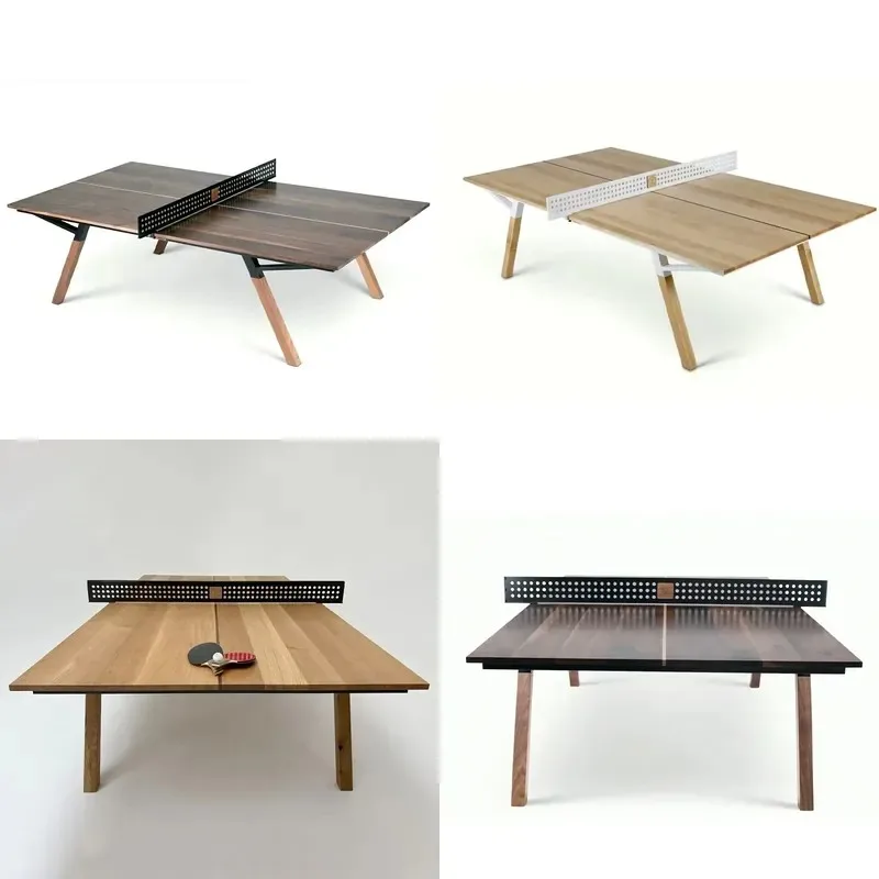 Solid Wood Foldable Table Tennis Dining Conference Table Anti Deformation Eco Friendly Indoor Luxury Villa Customizable