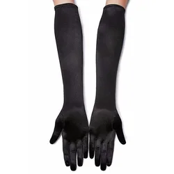 New Classic Adult 17 Colors Opera/Elbow/Wrist Stretch Satin Finger Long Gloves Women Flapper Gloves Matching Costume