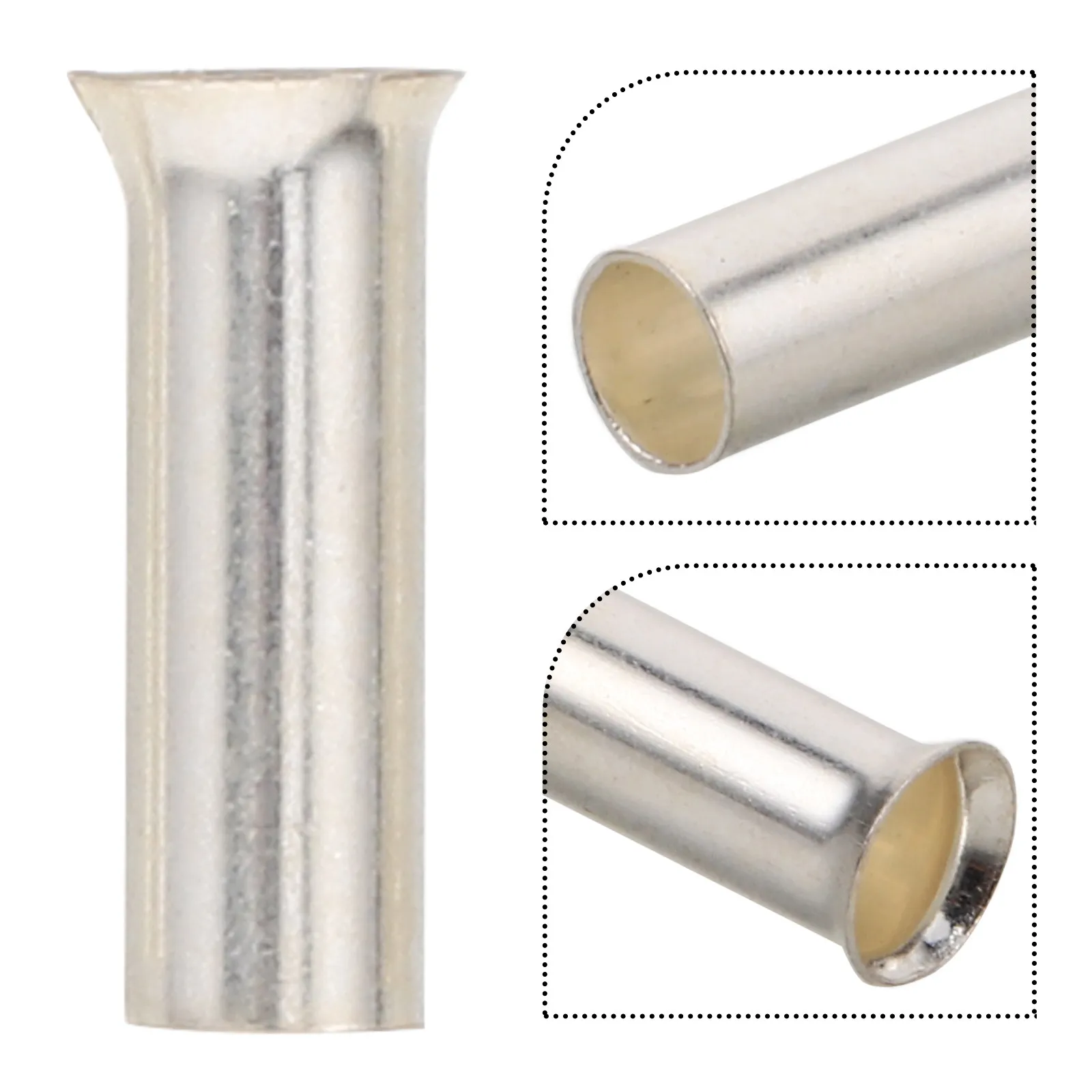 Copper Crimp Terminal Connectors 10 Pack Silver Plated Wire Ends for Car Audio Electrical Wiring