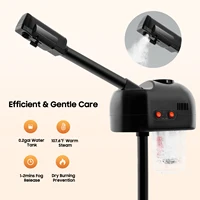 Pulvérisateur réglable en hauteur de vapeur faciale d'ozone de 750 ml 360 °   Équipement de soins de la peau mobile rotatif pour Salon de beauté Spa blanc/noir 4