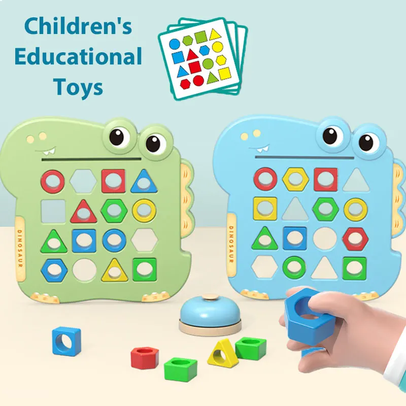 

Kids Geometry Matching Puzzle Parent Child Interactive Block Board Game Children Montessori Educational Toys Baby's Ideal Gifts