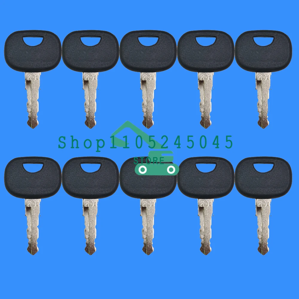 10/5/1PCS new 201 Construction Equipment  Ignition Starter Keys for Atlas Takeuchi  NR. 201  Wheel Loader 3643912 Fit TW65 TW80