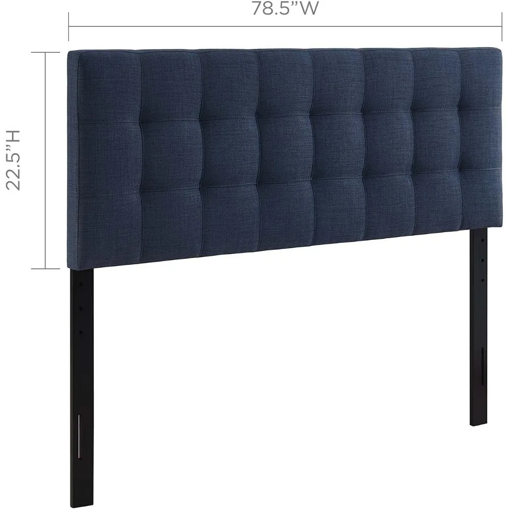 Adjustable Hight Headboard, Tufted Linen Fabric Upholstered Headboards Modern Bedroom Furniture Wall Mount Fabric Head Board