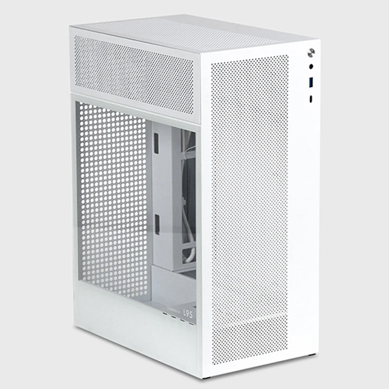 M-ATX/ITX Tower Case with Rear I/O Panel, Supports 360mm Liquid Cooling, Features USB-C Port, Available in White or Black