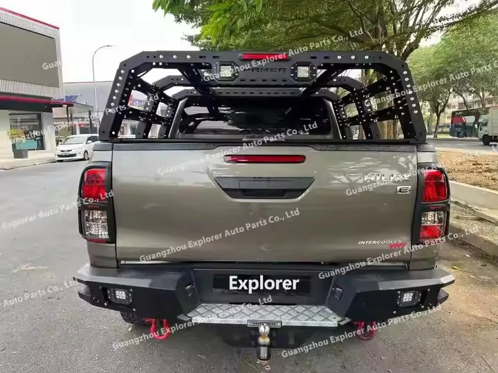 PICK-UP BULL Universal Roof Basket Rack Defende 4x4 Cross Bars Roll Bar For Isuzu Dmax Ford Ranger BT 50 2022 Hilux Roof Rack