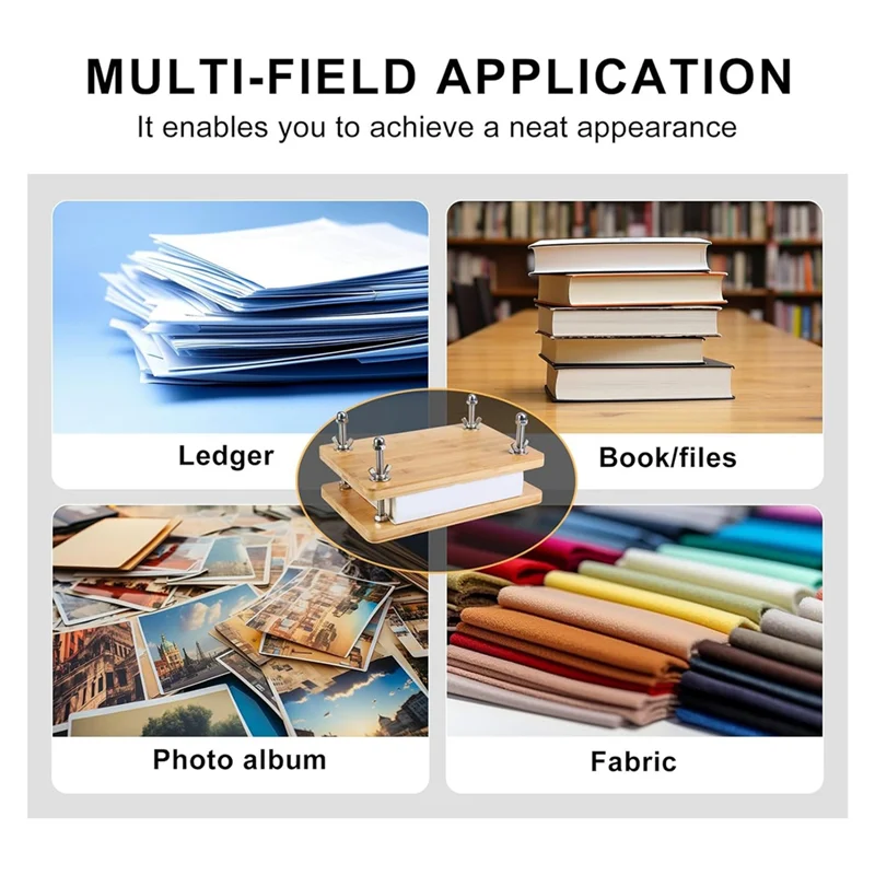 

ABJO-Book Press для переплета книг, деревянный бамбуковый книжный пресс, портативные наборы пресс для переплета книг для переплета книг