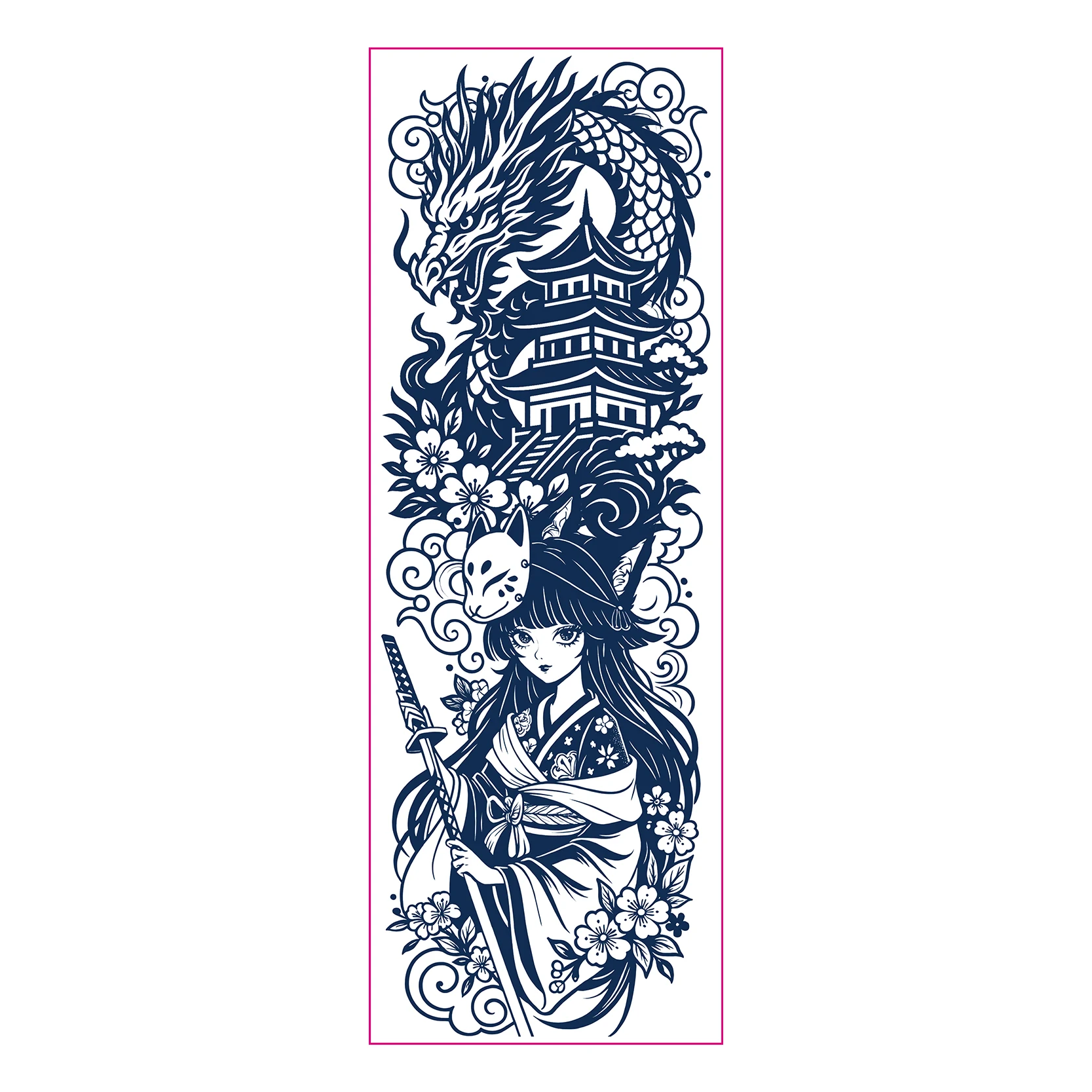 2 Week Herbal Juice Tattoo Water Transfer Full Arm Semi Permanent Non Reflective Body Art Sticker Gym view 6