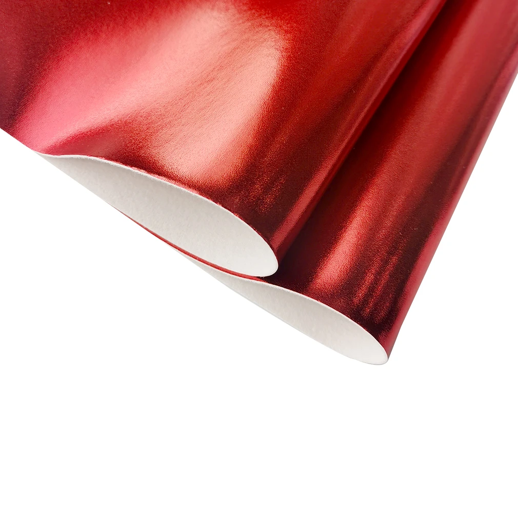 faux leather sheets Smooth Glossy Metallic PU Leather Artificial Fabric Material for Making Shoe/Bag/DIY Accessories 30*135CM