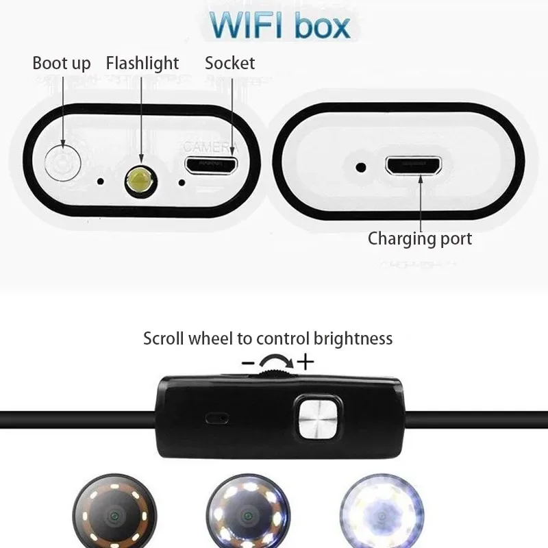 5 Mega-pixel Visual WiFi Fish Camera with Wireless HD Underwater Camera and Record Keeping Function for Mobile Phone and Tablet