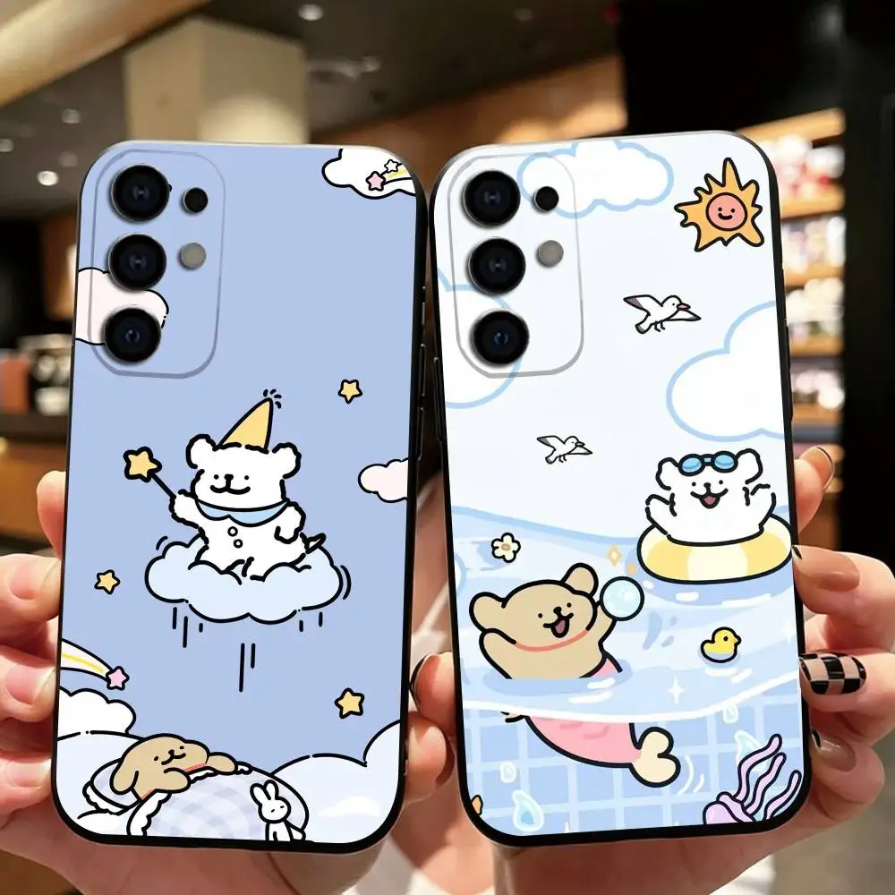 Cute Cartoon Maltese-ES Line Dog Phone Case Black Silicone Soft For Samsung S26,S25,S24,S23,S22,S21,S30,Ultra,Plus,Fe,Lite Gift