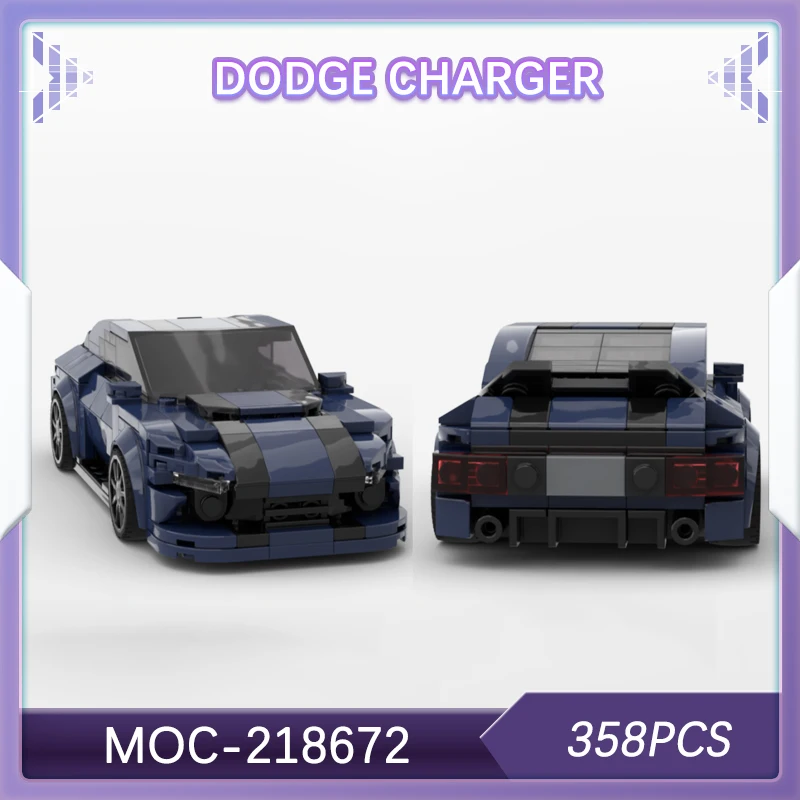 

358 шт. Speed Champion Rally Do dge Зарядное устройство BUILDING BLOCKS в сборе Автомобиль Гонщик Гоночные соревнования Классические игрушки MOC- 218672