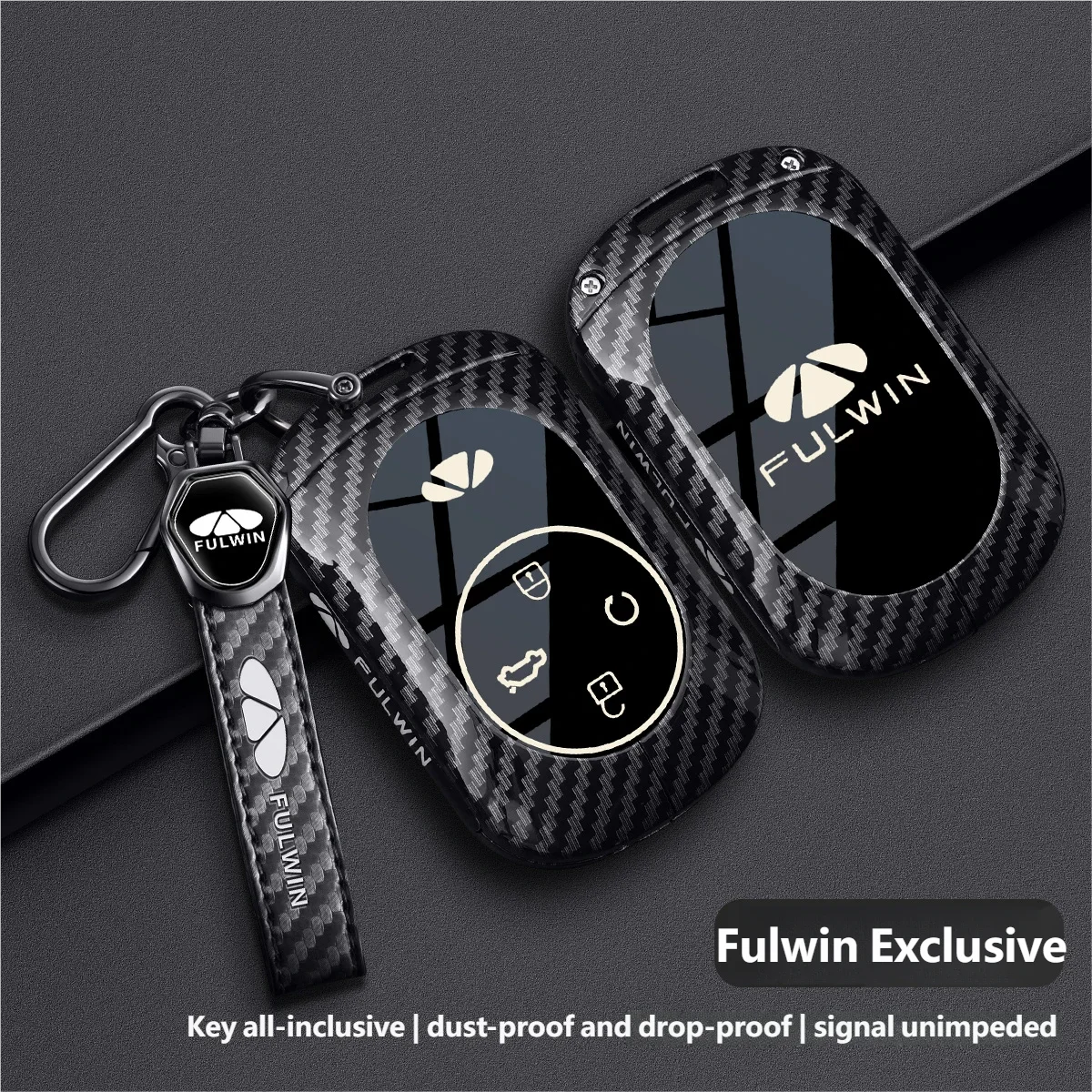 

new Zinc Alloy Car Key Fob for Chery Fulwin T9 Fengyun Remote Protection Cover Shell Keychain Housing Ring Holder Case