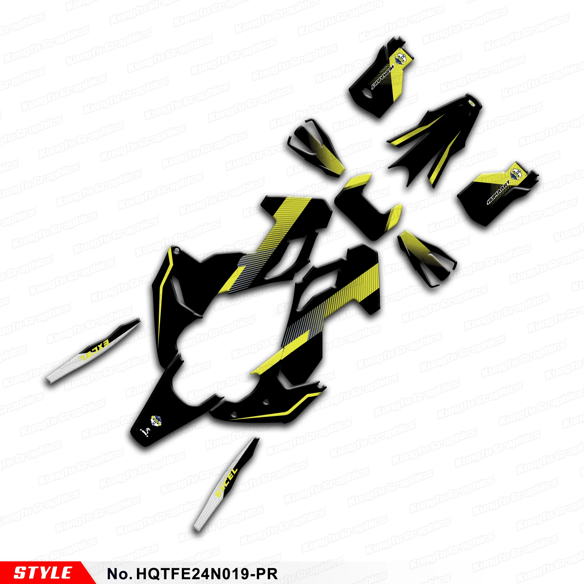 

Комплект графических наклеек Enduro для HUSQVARNA TE 150 250 300 300pro / FE 350S 350W 450 501S 501W 2024-2025, арт. HQTFE24N019-PR
