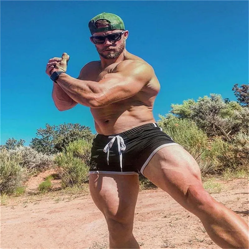 GITF-Short de sport en maille respirante pour homme, survêtement de fitness, de musculation, de course, de jogging, d\'entraînement, cool, été, 2019
