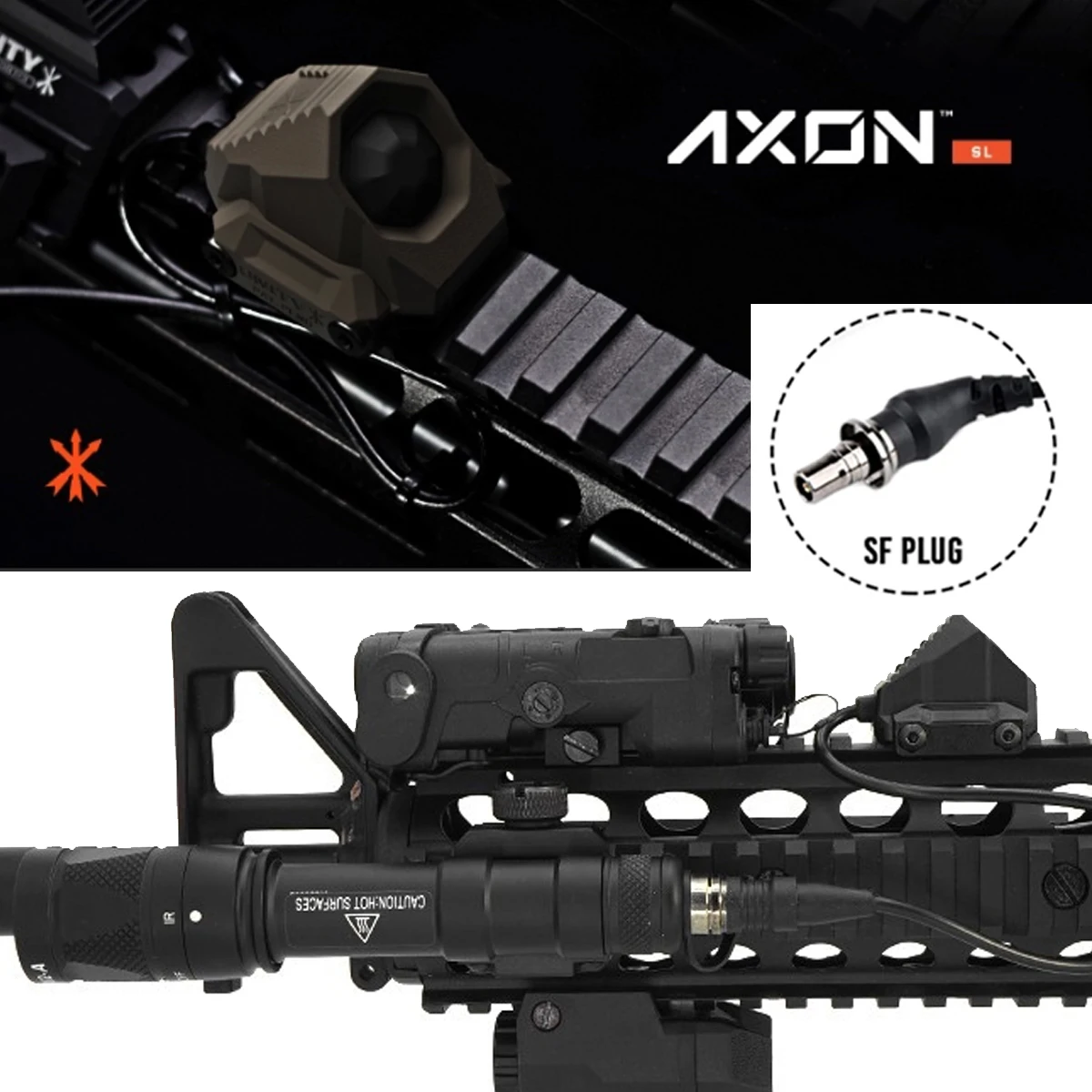 

Tactical Surefire M300 M600 Flashlight With UNITY AXON Dual Function Remote Pressure Switch Fit 20mm Rail Hunting Airsoft Light