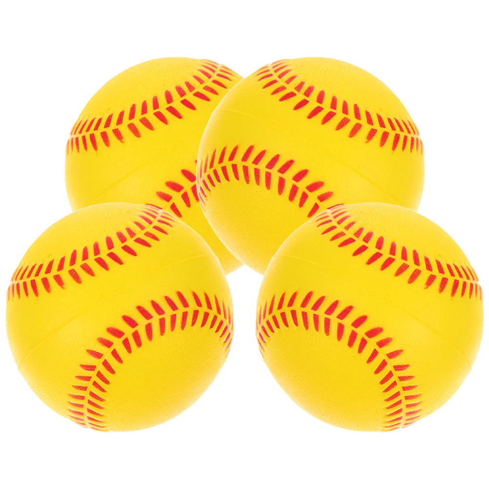 4 pezzi di spugna per bambini, allenamento per baseball, softball, sport, pu, pratica, schiume per softball per studenti