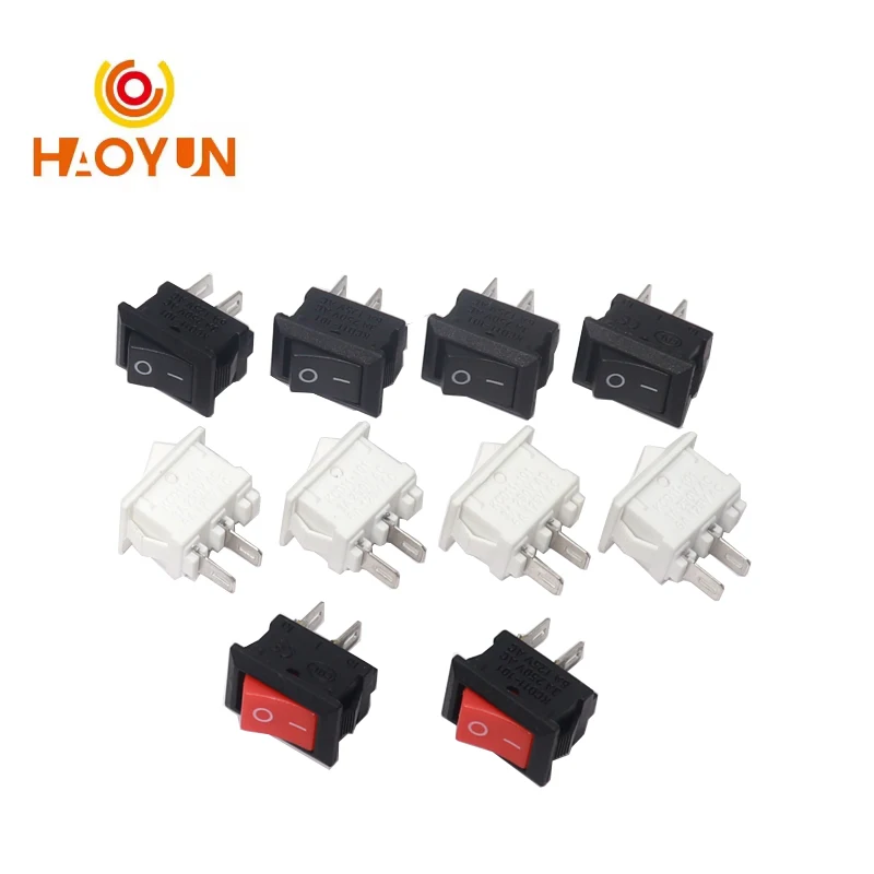 【30-10PCS】Rocker Switch On/Off 12V 2 Pin 2 Position SPST Car Auto Boat Rocker Toggle Switch AC 6A/250V 10A/125V