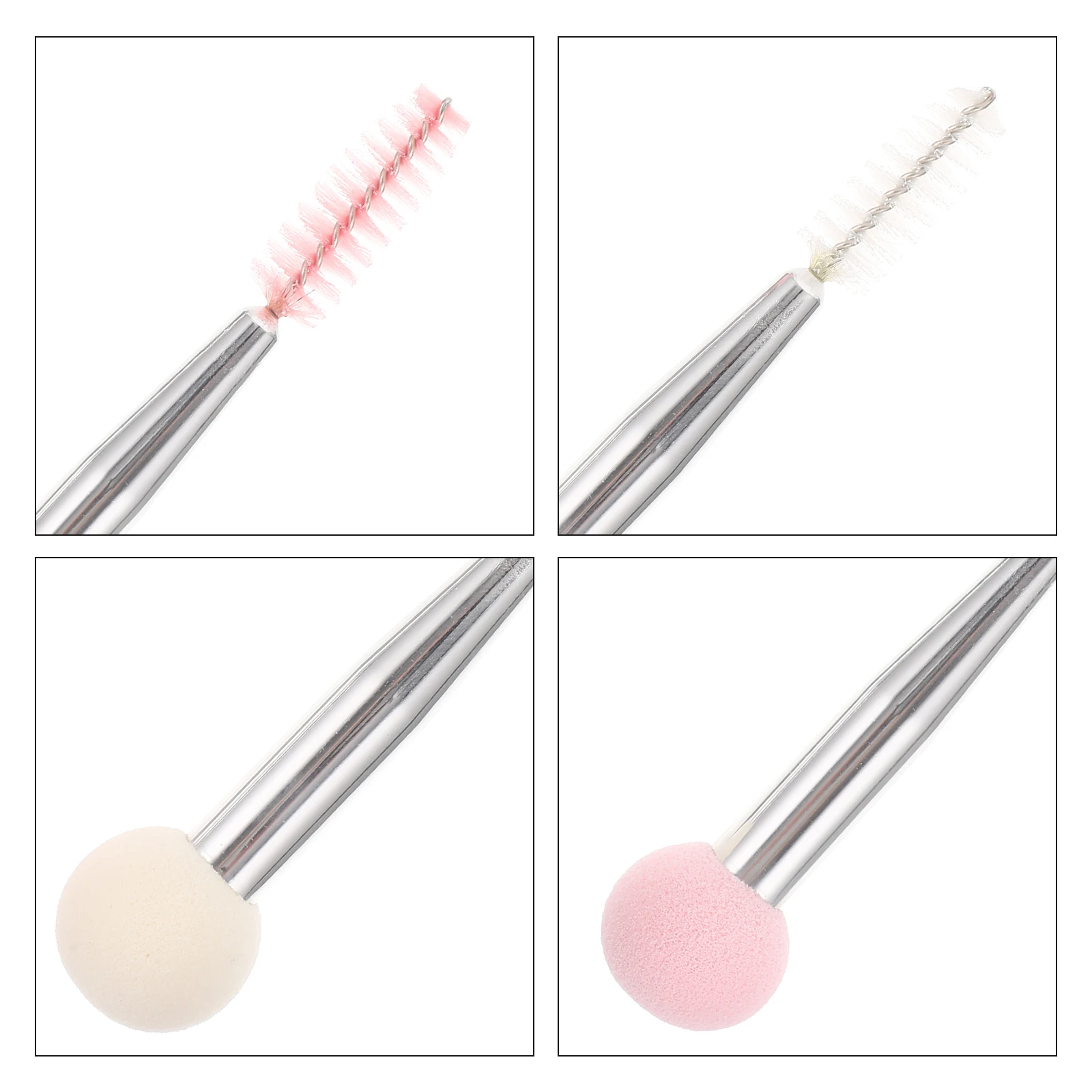 

6pcs Makeup Brush Set Aluminum Tube Eyebrow Eyelash Sponges Tools Disposable Applicator Brushes Makeup Tool