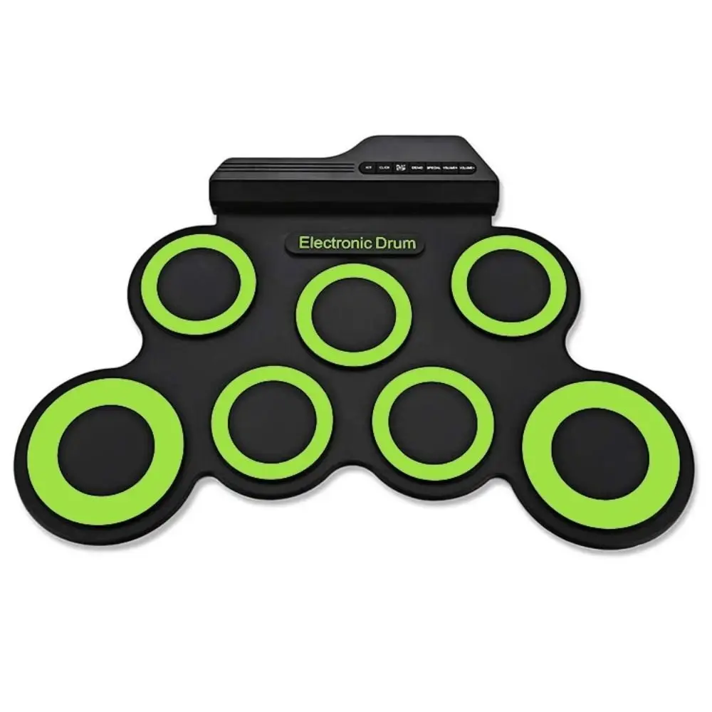 

1 Box 7-Pads Electronic Drum Set with Sustain Pedal Hand Roll Portable Electronic Drum Digital HIFI for Beginner