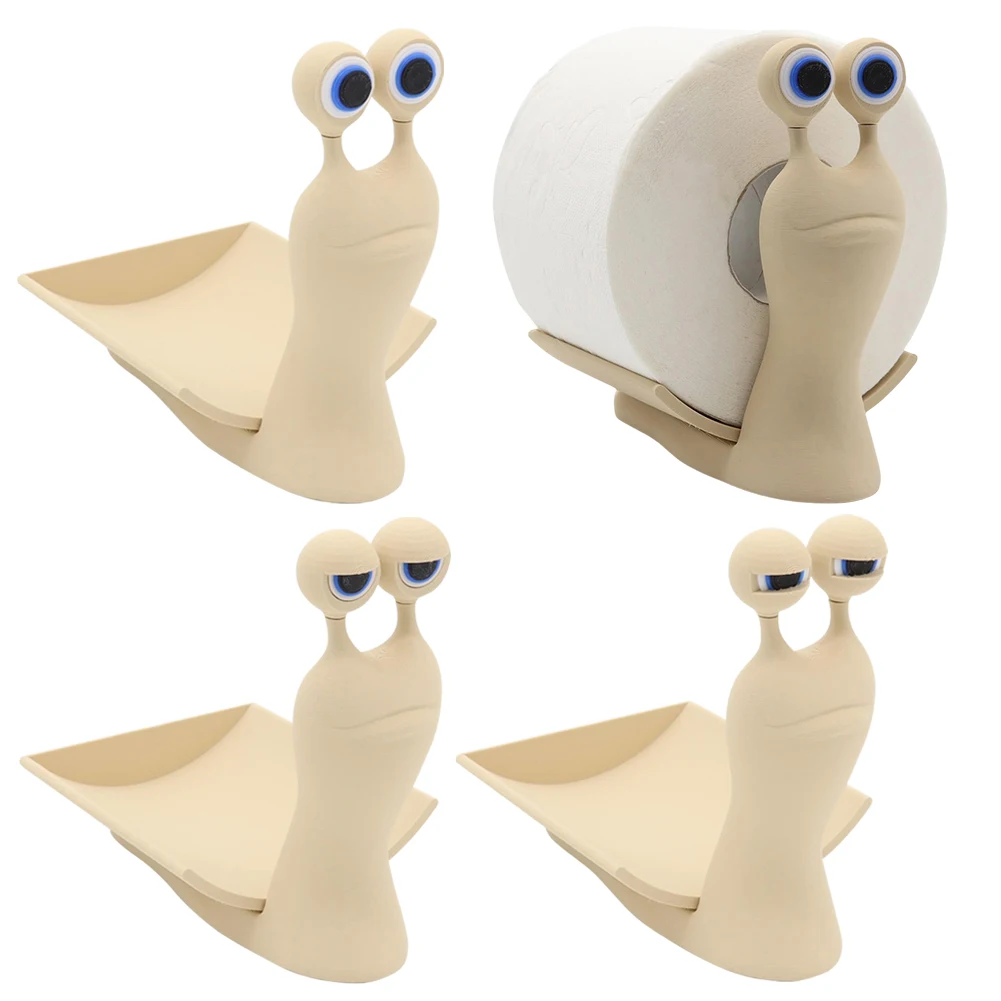 Toilettenpapierhalter mit Schneckenmotiv, Cartoon-Papierhandtuchhalter, niedlicher Toilettenpapierhalter, dekorativer freistehender Rollenhalter für die Inneneinrichtung
