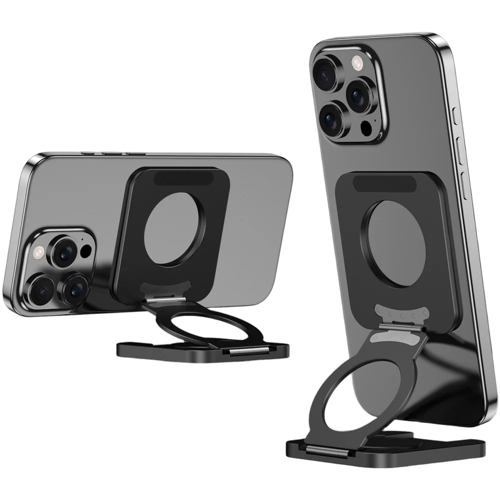 

Ultra Thin Foldable Magnetic Phone Stand Dual Side Magnetic Car Mount for Smartphones with 360 Degree Rotation