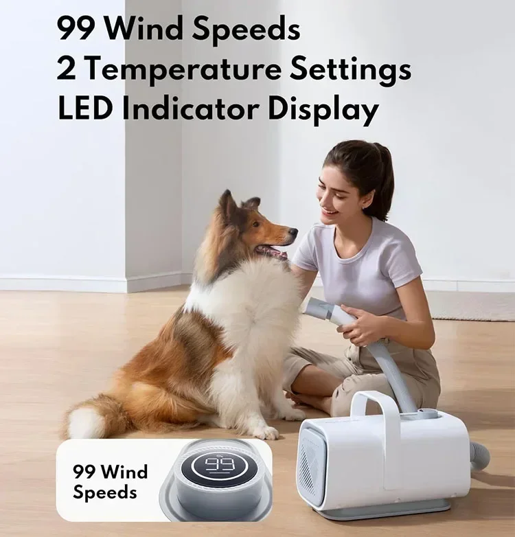 All In One Pet Vacuum Cleaner Pet Haircut Kit Dog Cat Grooming Trimmer Cleaning Set