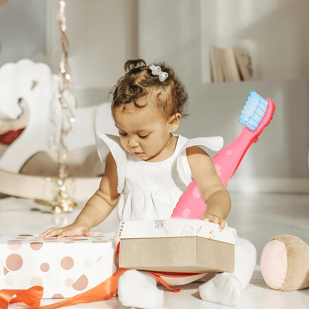 

2pcs Giant Toothbrush Party Decoration Teaching Tool Toddlers Large Unique Design Easy Inflation Outdoor Indoor Use