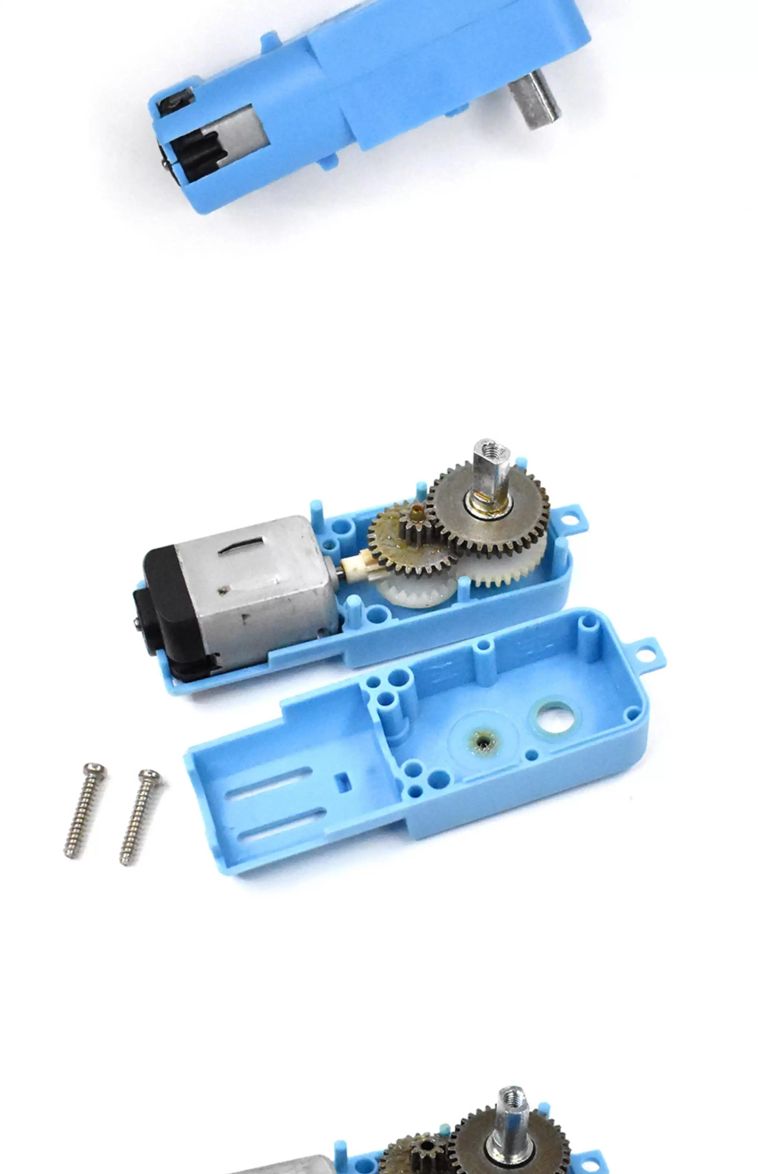 Roboter-Smartcar Metallgetriebe-Untersetzungsmotor Blau TT Motor 1:90 Einzelachse/Doppelachse – Detail 5