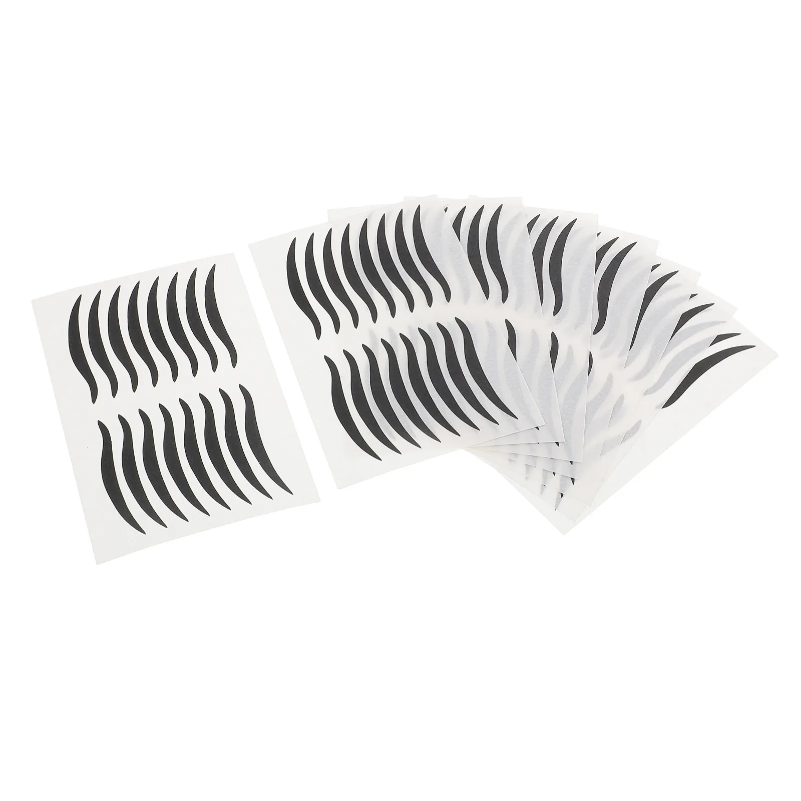 80 Paar schwarze Augen-Make-up-Eyeliner-Aufkleber, temporäre Lidschatten-Aufkleber, wasserfester Eyeliner zum Aufkleben für den Abend, Party und Bühneneinsatz