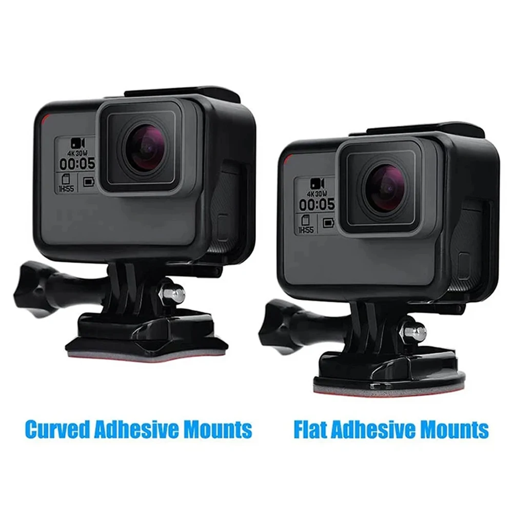 For GoPro Helmet Double-sided Adhesive Sticker Mount Fixed Base For GoPro Hero 13 12 11 10 9 DJI Action 4 3 Insta360 X4 X3 AKASO