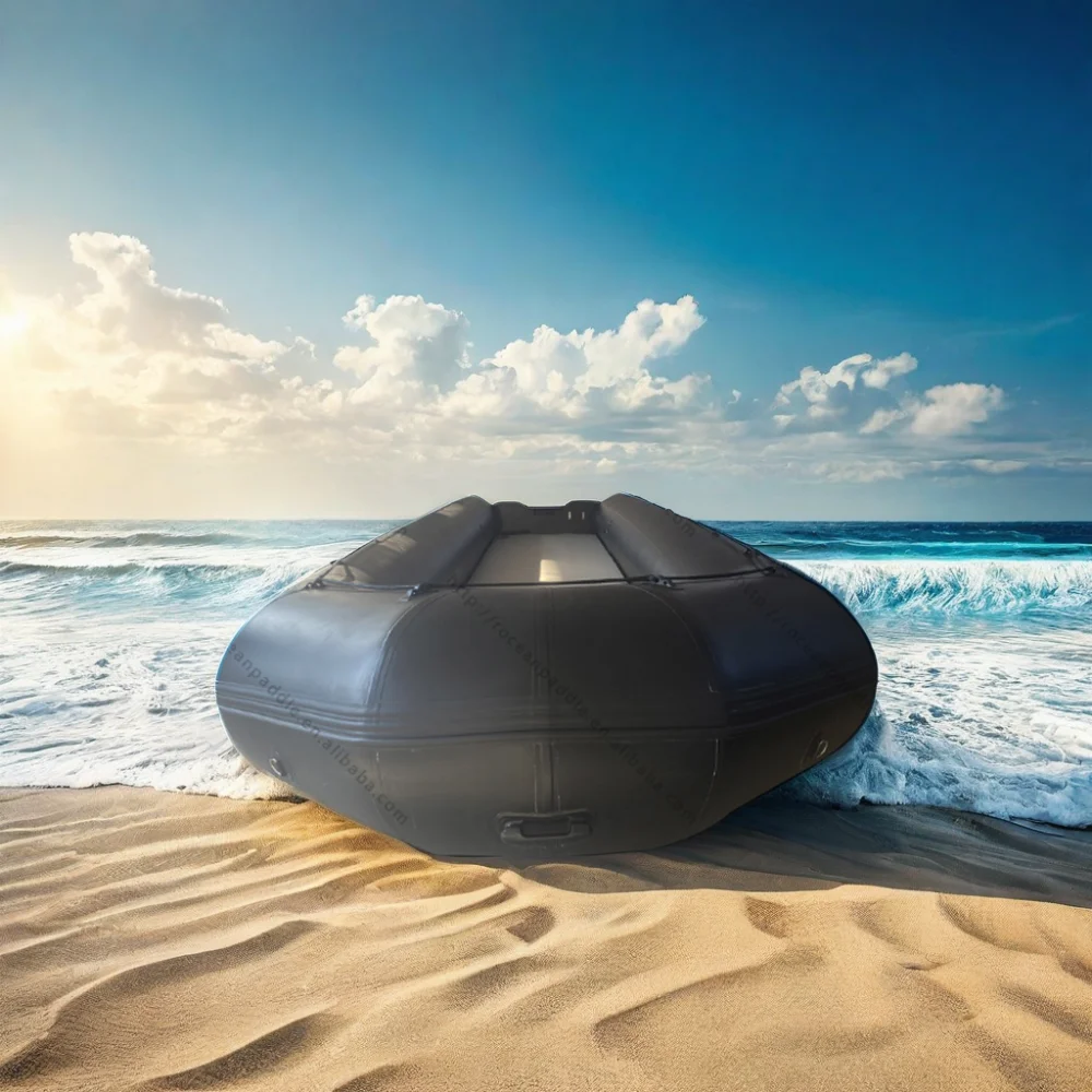 Large 7m 8m 9m 10m Inflatable Boats With 1.2mm PVC Pontoon For Ocean Waters Drifting Outdoor Activities