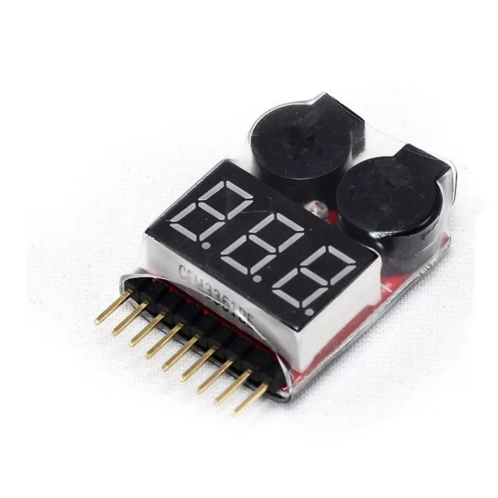 Lipo Battery Tester BX100 RC 1-8S Low Voltage Buzzer Alarm Sound Warning Checker with LED Indicator for Lipo Li-ion Battery