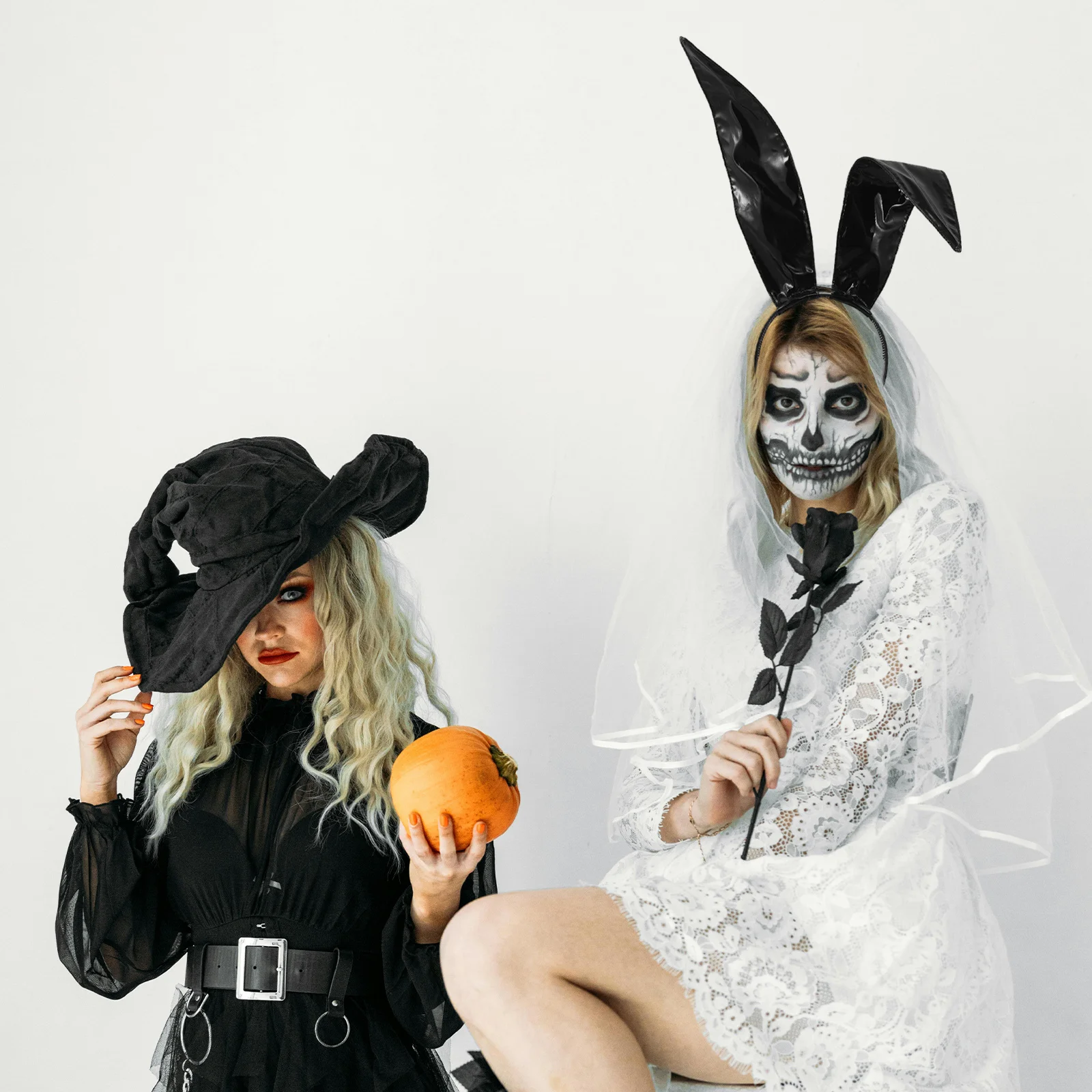 

2Pcs Cartoon Rabbit Headband Women's Stylish Ear Headpiece Artificial Comfort Fit for Festive Events and Themed